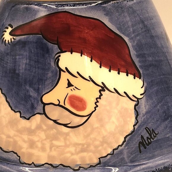 Santa Candle Topper Shade Nola Watkins Collection Hand painted Ceramic Christmas - Picture 2 of 8